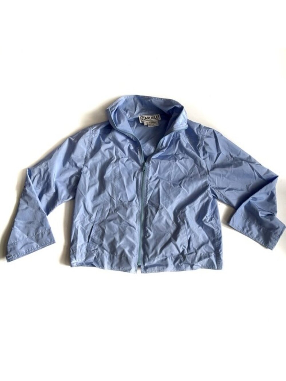 Carlisle Blue Utility Jacket with Stand-Up Collar - Vintage - 4